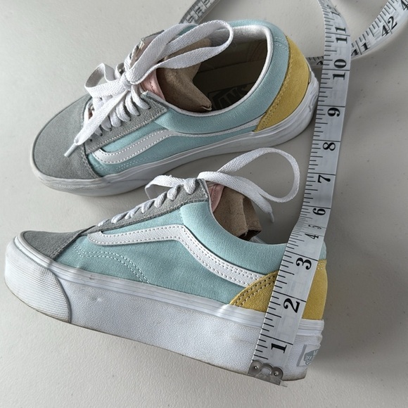 Vans Old Skool Pastel Colorblock Platform Shoes - Picture 15 of 16